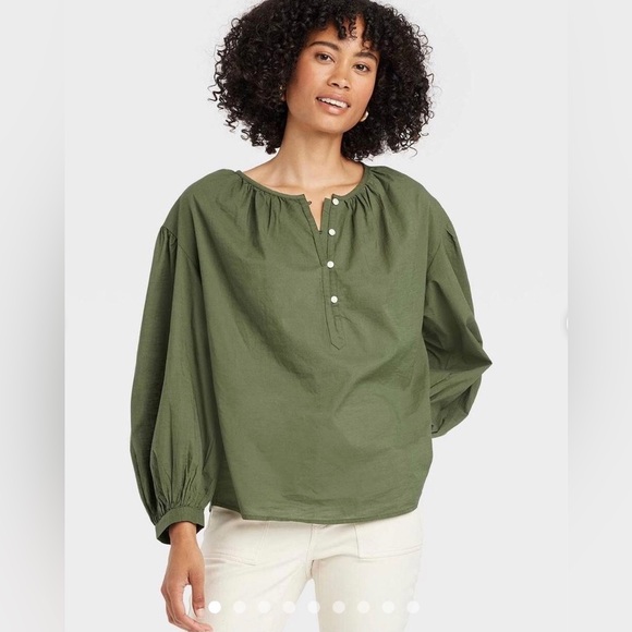 Universal Thread | Tops | Universal Thread Olive Green Cotton Long ...